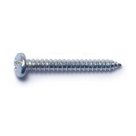 Midwest Fastener Sheet Metal Screw, #4 x 1 in, Zinc Plated Steel Pan Head Combination Phillips/Slotted Drive, 100 PK 03155